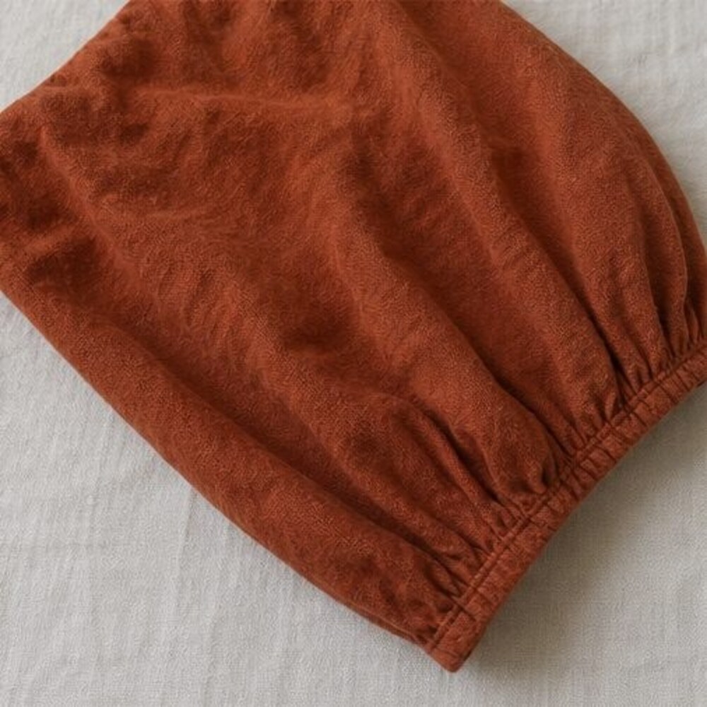 Rust Button Blouse - Picture 5 of 6